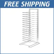 Durable 15-Slot Aluminum Tiered Pizza Pan Rack for Home and Commercial Kitchens