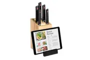 6pc Kamati Avant-Garde Kitchen/Chef Knife/Knives Block Set w/Tablet Holder/Slide