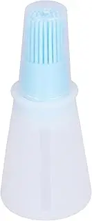 XIASABA Oil Bottle Brush Silicone Multifunctional Sauce Barbecue Oil Brush with Transparent Bottle Cap Ideal Kitchen Tool for Family Gathering Barbecue Baking Cooking (Blue)
