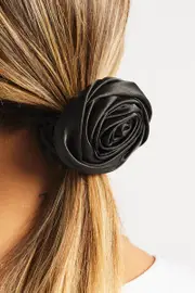 Black Rosette Scrunchie