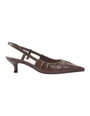 [VERALI] Lucius Slingback Kitten Heels in Chocolate Brown