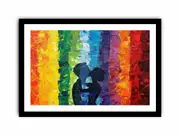 LGBT Rainbow Love Framed print Art Poster