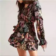 NEW TED BAKER US 0-2 Hendrix Tiered Ruffle Floral Mini Dress Ted 1
