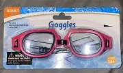 adult swim goggles Pink PC lens, adjustable head strap, latex free NEW
