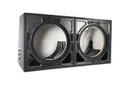 Philips Premium Dual 12" Subwoofer Enclosure Carpeted Car Sub Box PSP302EB -