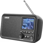 Portable DAB+ Radio with Bluetooth 5.0, DAB/DAB+ and FM Radio, 2.4 Inch Colour Display, 80 Presets, Kitchen Radio with Cable or 2000 mAh Battery Operation, MicroSD/TF/AUX Connection, Alarm