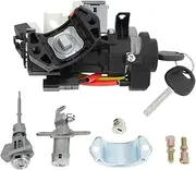 X AUTOHAUX No.81905-C2510 Ignition Lock Cylinder Assembly for Hyundai Sonata 2015-2019 Front LH Door Lock Trunk Lock Glove Box Lock Ignition Switch Housing with 2 Keys No.81900-C1B00 1 Set