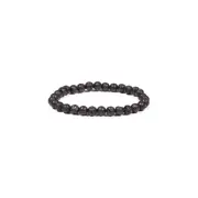 Beading Beautiful Black Lava Rock Bracelet 6mm Beads (Elastic) - Grounding