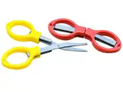 New Folding Scissors 8 Glasses Style Plastic Handle Telescopic Cutter Scissors
