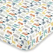 Carter's Colorful Modern Safari Animals Mini Crib Fitted Sheet