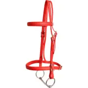 HORSE SIZE- READY MADE - Red ENGLISH BRIDLE Made from BETA BIOTHANE
