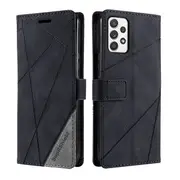 Samsung Galaxy A52s 5G Wallet Case Flip Leather Card Slots Cover (Black Style 3)