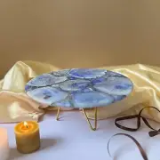 Round Agate Stone Cake Stand, Wedding Cake Stand, Birthdays Housewarming gift
