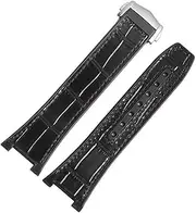 [XNWKF] Substitute For Omega Constellation Double Eagle 131.133 Series Watchband Manhattan Rubber Cowhide Male Observatory Strap Notch 25-14mm