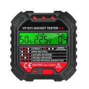 HT107 GFCI Outlet Tester with Voltage Display 90-250V Socket Tester for Electric Maintenance Office Sockets Power Strips