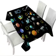 Space Themed Alphabet for Kids Tablecloth