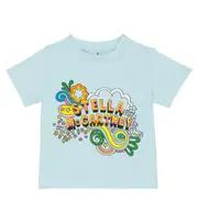 [Stella McCartney Kids] Stella McCartney Kids Baby logo-printed cotton T-shirt M 3 blue