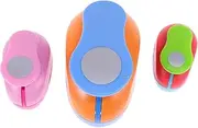 Beatifufu 3 Pcs DIY Round Pattern Embossing Tool Craft Paper Punches for Handmade Projects for Scrapbooking Present Wrapping and Card Making Random Color