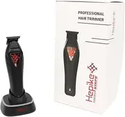 Hepike Powered Trimmer 6363, Cordless Professional Hair & Beard Trimmer, High-Performance Motor, Red