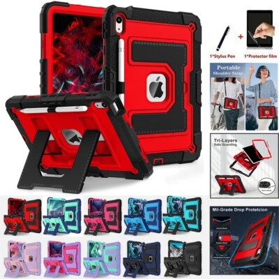 For iPad A16 11th 10th 9th 8th Gen Air 5 4 Kids Shockproof Case Heavy Duty Cover