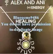 Alex and Ani Sacred Stud Khaki Healing Necklace Silver Plated - Rare