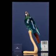 Swarovski Figurine Crystal Paradise Birds Large Macaw Chrome Green 685824