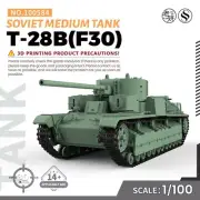 SSMODEL SS100584 1/100 15mm WarGaming Military Soviet T-28B(F30) Medium Tank