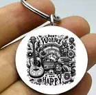 Music Song Don't Worry Be Happy Keychain