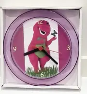 Barney 7" Purple Novelty wall/desk clock Brand New