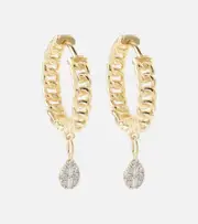 [Stone and Strand] Stone and Strand 10kt gold earrings with diamonds One Size gold