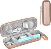 TUNYINSH Electric Toothbrush Travel Case for Oral B/Oral-B Pro/Philips Sonicare Electric Toothbrush, Portable Hard Shell Ice Case for Oral B Toothbrush Heads and Accessories, Rose Gold, Toothbrush