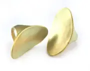 Adjustable Oval Ring Matte Gold Plated Brass (18mm 8US inner size) 3071