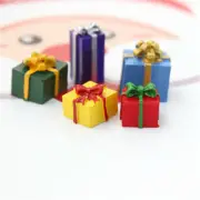 10 pcs Multicolor Mini Gift Box Resin Art Crafts Decorations Slime Charms 1-2cm