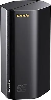 Tenda 5G03 5G NR LTE WLAN Router for Nano SIM Card (AX1800 CAT19 2.4GHz: 574Mbit/s+5GHz: 1201Mbit/s, 4.67Gbps in Download) 2-Gigabit Port, Plug & Play, Wi-Fi 6 Technology(5G03)