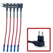 5x Piggy Back Fuse Tap Mini Blade Add-a-Circuit Holder 12V 24V Fuse Adapter