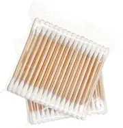 Double Head Tips Natural Pure Cotton Ear Buds Swabs Ear Cleaning Picks/Pure Cotton Ear Buds for Cleaning (Pack of 200 Ear Buds)