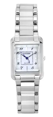 Citizen L Eco-Drive Stainless Steel Mother of Pearl Dial EW5600-87D Ladies Watch