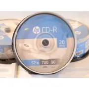 HP CD-R 20 Pack Sealed 700 MB Data 80 Min (3 New Sealed Packs, 60 disc total)