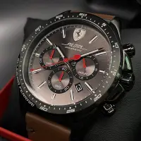 在飛比找Yahoo!奇摩拍賣優惠-FERRARI法拉利男錶,編號FE00014,46mm黑圓形