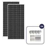 Renogy 2 x 200W 12V Monocrystalline Fixed Solar Panel