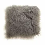 Mongolian Lambswool Grey Cushion! Top Quality Super Soft & Luxurious! Great Gift