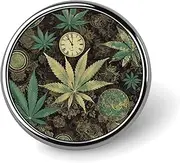 [FZMVSQH] A Puff in Time Weed Marijuana Printed Round Button Pin Badges Metal Pinback Buttons 1 Inch Pins for Hat Shirt Clothing Bags Decoration