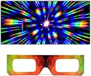 GloFX Paper Cardboard Diffraction Glasses Geometric Rainbow 100 Pack