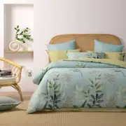 Dreamaker Penelope 100% Cotton Reversible Quilt Cover Set Queen Bed