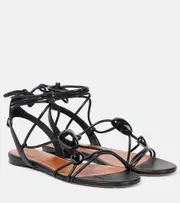 [Zimmermann] Zimmermann Gleam leather sandals AU 8 black