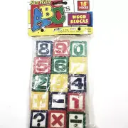 Fun With ABC Wood Block Numbers With Colorful 15 Number Pieces Educational Toy