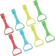 Abaodam Infant Bed Pull Ring 8pcs Hanging Rings Toddler Learning Walk Assistant Sturdy Comfortable
