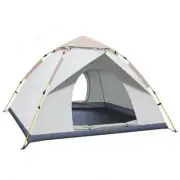 Automatic Pop-Up Camping Tent - Waterproof, Fits 3-4 People, Quick Setup