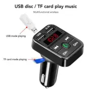 Bluetooth 5.0 Wireless Car FM Transmitter MP3 Player 2 Charger USB Radio T4V7