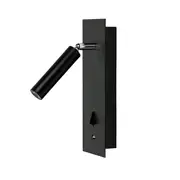 Adjustable Hotel Wall Light Black With Usb